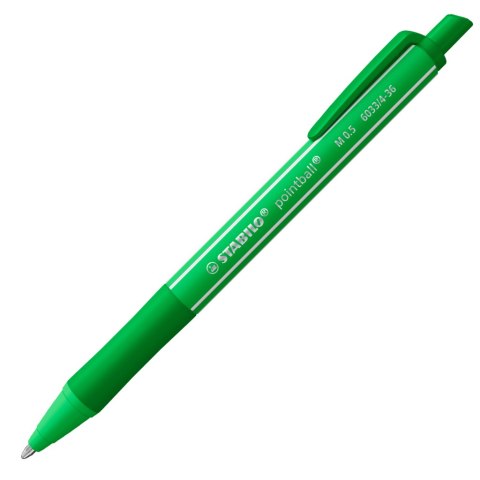 Długopis STABILO pointball zieleń paryska, 6033/4-36