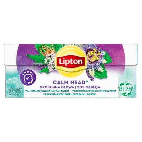 Herbata LIPTON ziołowa, spokojna głowa, 20 torebek, 104071
