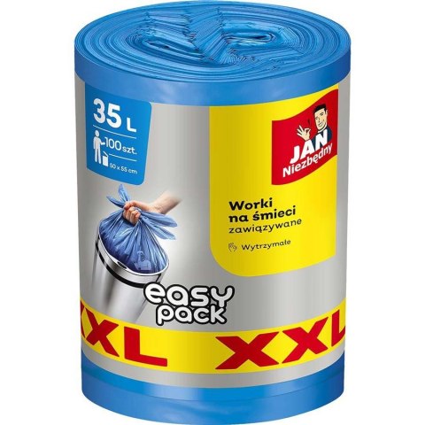 JAN NIEZBĘDNY Worki na śmieci HD Easy-pack XXL 35L 100szt