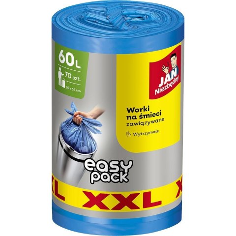JAN NIEZBĘDNY Worki na śmieci HD Easy-pack XXL 60L 70szt, 236421