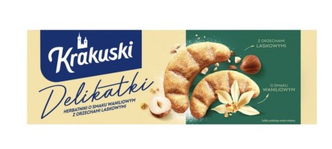 KRAKUSKI Delikatki Herbatniki o smaku waniliowym z orzechami laskowymi 125 g