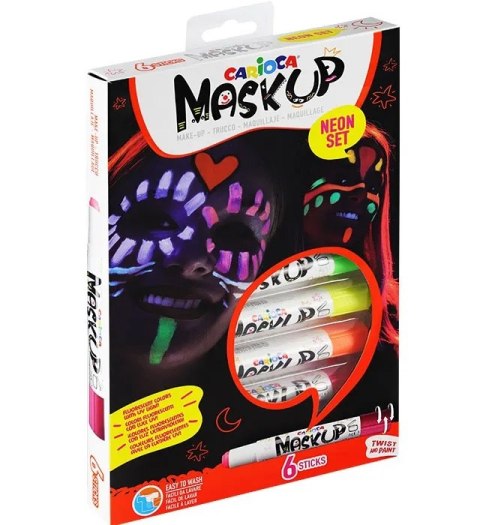 Kredki do twarzy 6 kol neon 170-2607