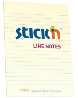Notes w linie 203 _ 152 mm, 50 kartek, żółty pastel, 21038