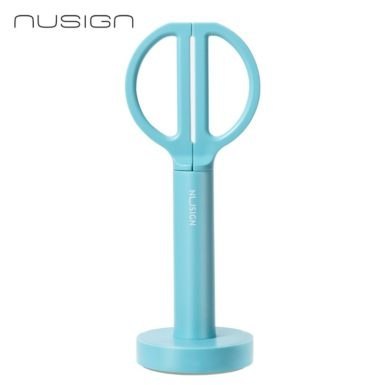 Nożyczki Nusign ENS051, ze stojakiem, 18 cm, niebieskie ENS051-BL Deli