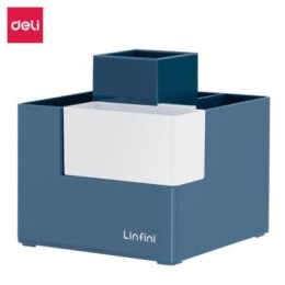 Organizer na biurko _ przybornik Deli EZ072, niebieski, EZ072B