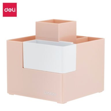Organizer na biurko _ przybornik Deli EZ072, różowy, EZ072P