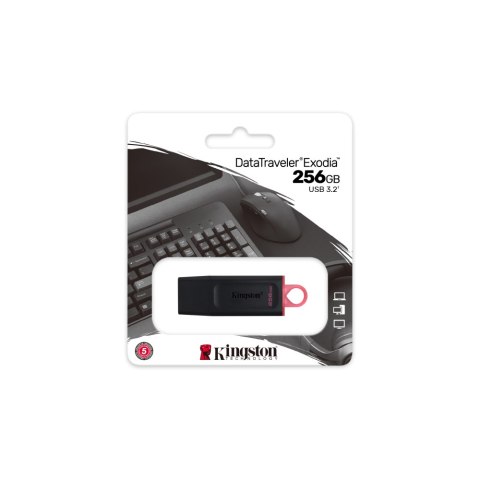 Pamięć Pendrive KINGSTON 256GB USB 3.2 Data Traveler Exodia czarny