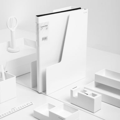 Pionowy pojemnik na dokumenty A4, Nusign ENS022, biały ENS022-WH Deli