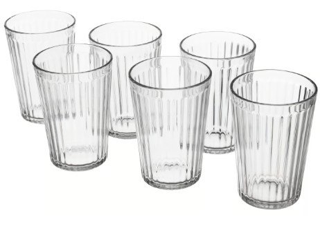 Szklanka, szkło bezbarwne, 31ml 6 szt./op. VARDAGEN