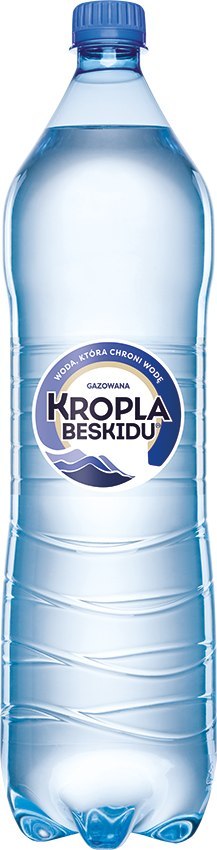 Woda KROPLA BESKIDU gazowana 1.5L butelka PET zgrzewka 6 szt. KAUCJA