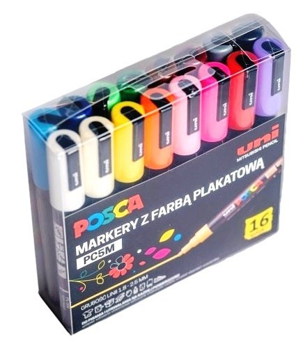 Zestaw markerów PC-5M POSCA 16 szt