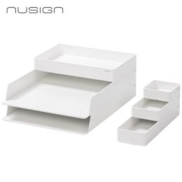 Zestaw organizacyjny Nusign ENS001, 6 elementów, biały ENS001-WH Deli