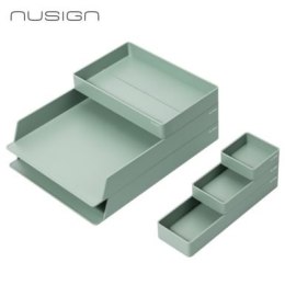 Zestaw organizacyjny Nusign ENS001, 6 elementów, zielony ENS001-GR Deli
