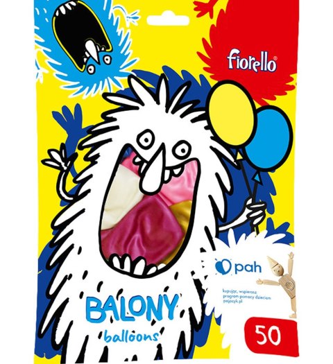Balon 12 mix metal Fiorello 50szt 170-2636