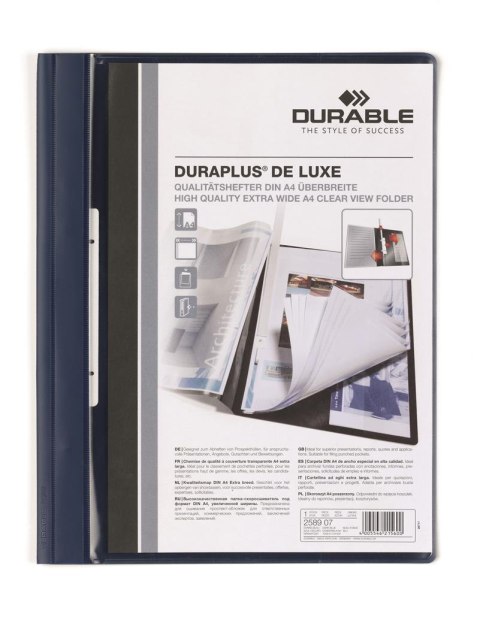DURAPLUS de Luxe, Skoroszyt prez. A4, , do se greg.granat 258907 DURABLE