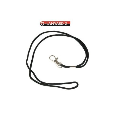 Smycz do identyfikatorów z karabińczykiem OPUS LANYARD 2 czarny 50 szt. OBS041CZA