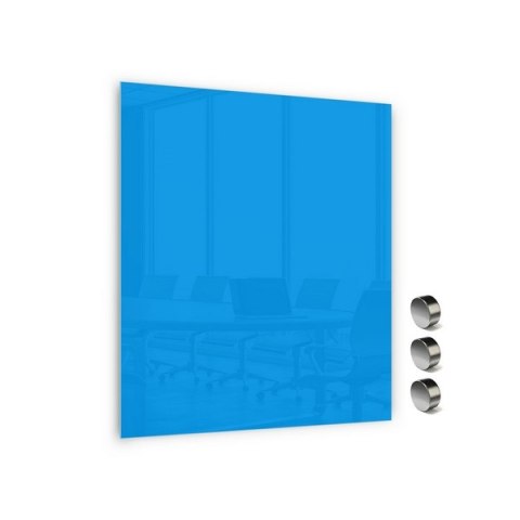 TABLICA SZKLANA MAGNETYCZNA 800X600MMNIEBIESKA (053) SZM86/N