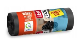 Worki na śmieci LDPE 35l (15) czarne z taśmą ANNA ZARADNA *8963