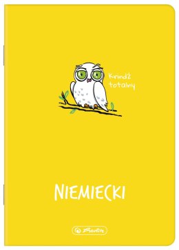 Zeszyt eco PP, A5, 60k, kratka, żółty, język niemiecki, 400197977 HERLITZ