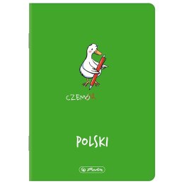 Zeszyt eco PP, A5, 60k, linia, zielony, język polski, 400198109 HERLITZ