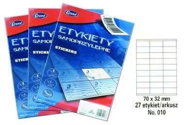 Etykiety samoprzylepne No. 010 70x32 mm GRAND 150-1037