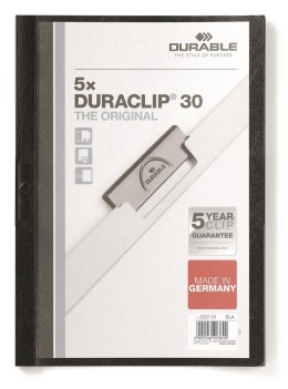 Skoroszyt DURACLIP Original 30 A4 1-30k.(5) czarny 222701 DURABLE