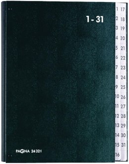 Teczka-skorowidz do podpisu, okł. tw., 1 - 31 , czarny P2432104 DURABLE