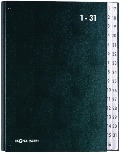 Teczka-skorowidz do podpisu, okł. tw., 1 - 31 , czarny P2432104 DURABLE