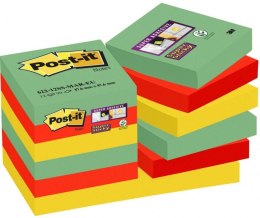 Bloczek samoprzylepny POST-IT_ Super Sticky (622-12SSMAR-EU), 47,6x47,6mm, 12x90 kart., paleta Marrakesz