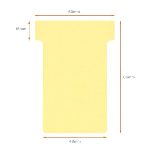 Karteczki T-Card Nobo, rozmiar 2, żółte 100 szt. 2002004