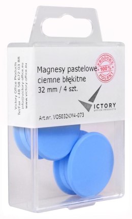 Magnesy pastelowe błękitne 32mm (4) 5032KM4-071 VICTORY
