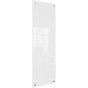 Mała podłużna szklana tablica suchościeralna Nobo Home 300x900mm, biała 1915604