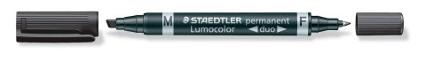 Marker LUMOKOLOR DUO F/M czarny S 348B-9