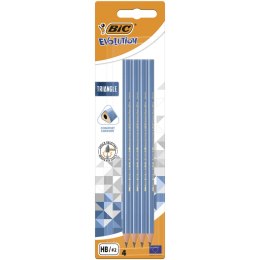 Ołówek trójkątny bez gumki BIC Evolution Triangle Blister 4szt, 964912