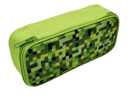 Piórnik saszetka z 1 zamkiem i klapką wewnętrzną, owalny PIXI green HAPPY COLOR 2213 4610-PI3